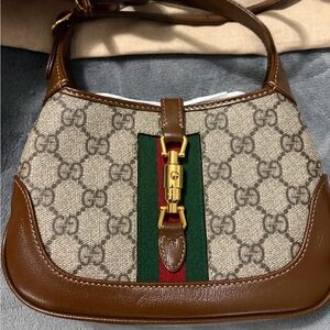 Gucci Jackie 1971 Mini Brown and Tan Women's Bag